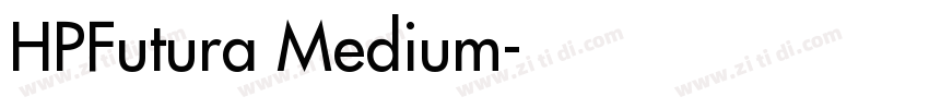 HPFutura Medium字体转换